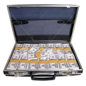 money briefcase